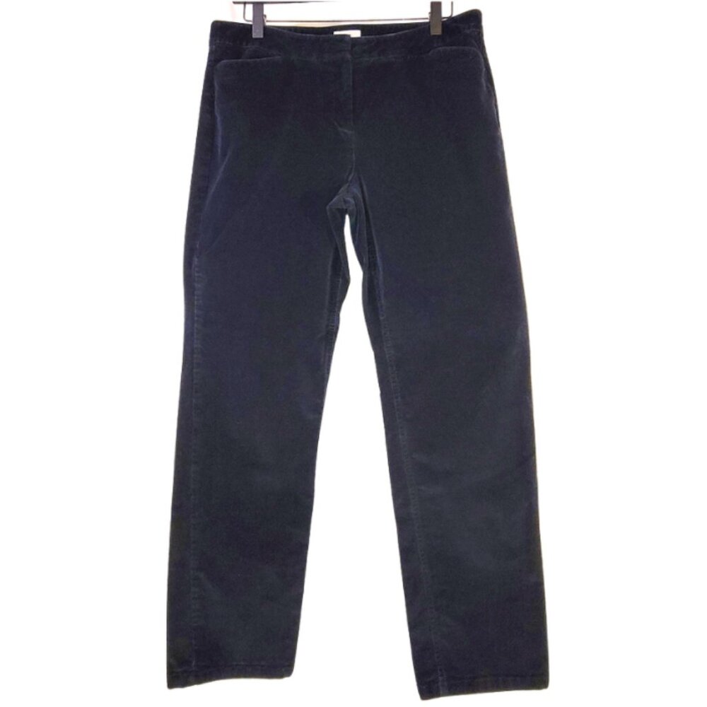 J. Jill Navy Blue Corduroy Pants Preppy Low Rise Size 10 Petite
